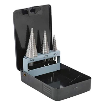 Image of Sealey HSS 4341 Step Drill Bit Set 3pc Double Flute