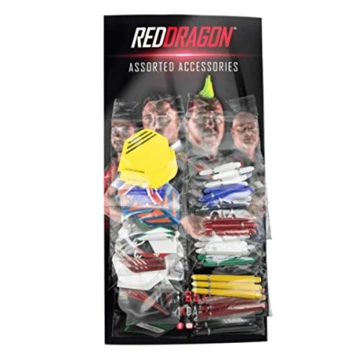 Image of RED DRAGON Assorted Hardcore Extra Thick Dart Flights &amp; Nylon Stems