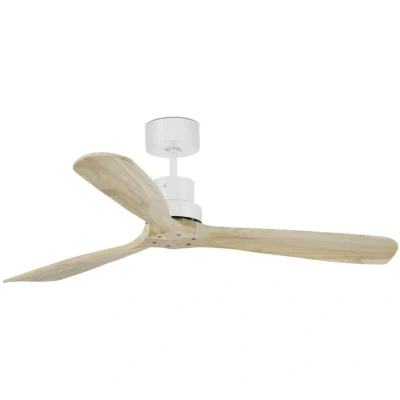 Image of Lantau Large White, Pine Ceiling Fan With DC Motor, 6 Speed