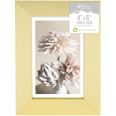 Image of Home Collection Stylish Gold Photo Frame Table &amp; Wall Display Glass Window Gift 4 x 6 10 15cm
