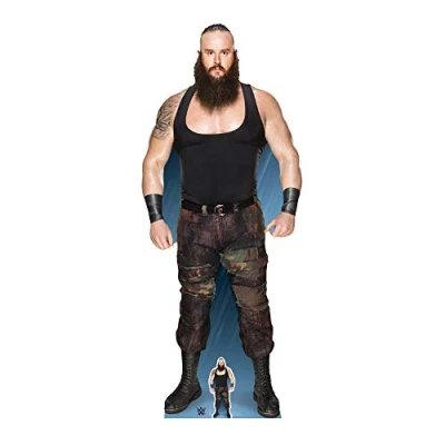 Image of STAR CUTOUTS &quot;Braun Strowman&quot; Cardboard Cut Out, Cardboard, Multi Colour, 196 x 79 cm