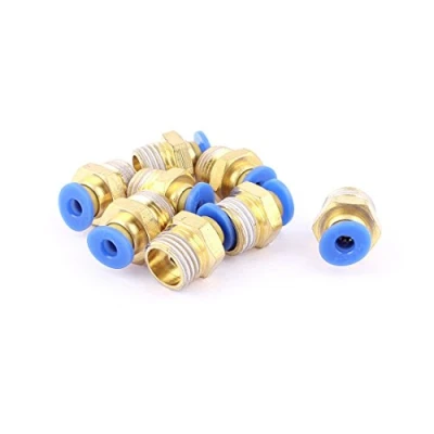 Image of sourcingmap 4mm Tube to 1/4BSP Thread Push in Quick Connect Coupler Fittings 8 Pcs