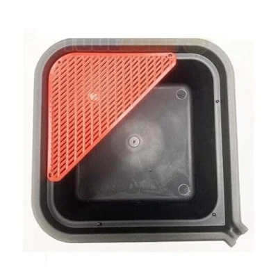Image of Dunnet Tools Square Oil Drain Pan 10 Litre Waste Coolant Anti Freeze Fuel Gear box Fluid Drainage Tray Bucket with integrated Strainer Perfect for small Trucks Bikes Cars Vans SUV