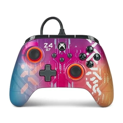 Image of PowerA Advantage Wired Controller for Xbox Series XS Cyber Style, Gamepad, Video Game Controller, Gaming USB C, works with One and Windows 10/11, Officially Licensed