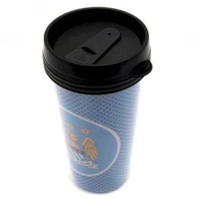 Image of Manchester City Fc Plastic Screw Top Coffee Tea Travel Mug