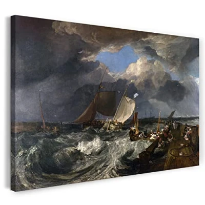 Image of Canvas Print (120x80cm): William Turner Calais pier