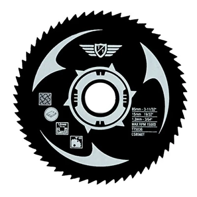 Image of 1 x Topstools CS8560T 85mm 60T 15mm Bore HSS Saw Blades Compatible with Worx, Bosch, Makita, Ryobi, Rockwell and many others