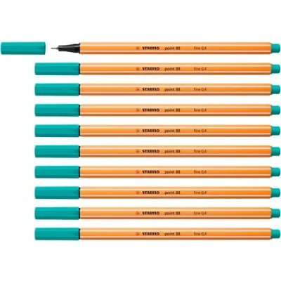 Image of Fineliner STABILO point 88 Pack of 10 Ice Green