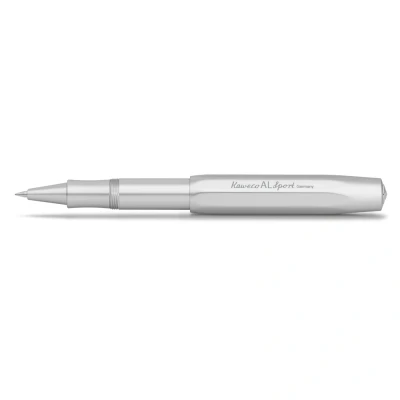 Image of Kaweco AL SPORT Gel/Ballpoint Pen Silver I Including 0.7 mm Rollerball Refill in Classic Design with Ceramic Ball Premium Aluminium Gel Roller 13 cm