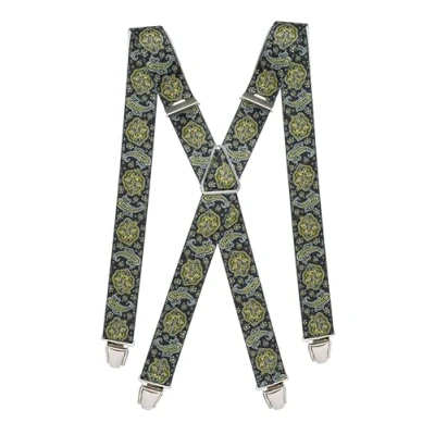 Image of Pierrot Mens Braces Premium with Very Strong Clips One Size Adjustable and Elastic Braces, Reinforced Band Wide Heavy Duty Suspenders for Men Trousers
