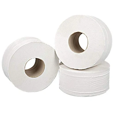 Image of 2Work Mini Jumbo Toilet Roll 2 Ply White 92mmx200m Core 76mm (Pack of 12) 2W70323