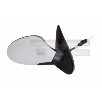 Image of 1M0857538A, 1M0857538AGRU, 1M1857508H, 1M1857508H01C, 1M1857522 Wing mirror TYC 331 0051 Right primed Control: cable pull, Convex