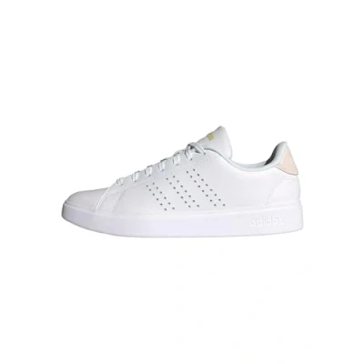 Image of adidas Women&#039;s Advantage 2.0 Shoes, Cloud White/Putty Mauve/Gold met, 9 UK