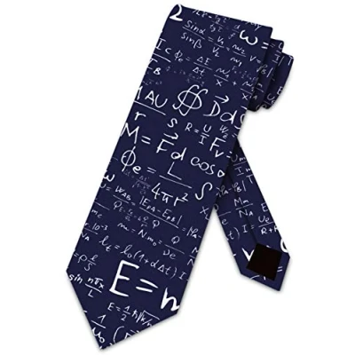 Image of Hongfacai Men&#039;s Ties Business Necktie for Men Science Physics Navy Fashion Neck Tie Slim Skinny Xmas Wedding Formal Party (145 x 8 cm)