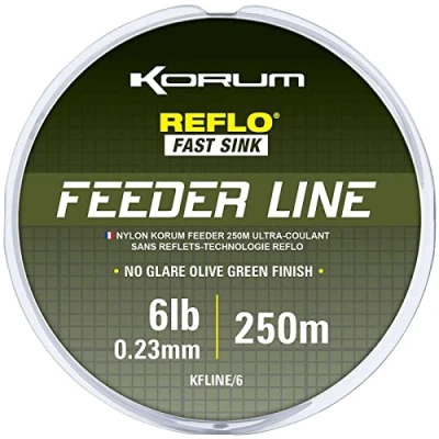 Image of Korum Reflo Fast Sink Feeder Line 6lb 0.23mm 250m (kfline/06)