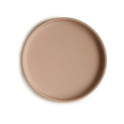 Image of Mushie Classic Silicone Suction Plate Non Slip Baby Divided for Babies &amp; Toddlers Material: Food Grade Dishwasher Microwave Safe (Natural)