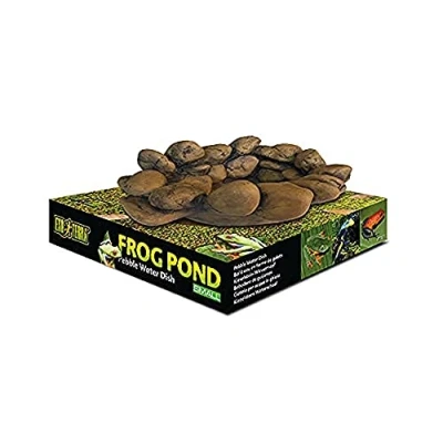 Image of Exo Terra Natural Pebble Rock Look Frog Water Dish, Small