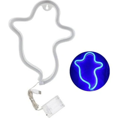 Image of TRIXES Ghost Halloween LED Neon Light Battery Powered, up for Parties Bedrooms Game Room