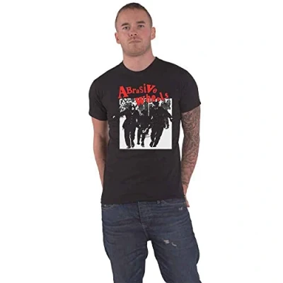 Image of Abrasive Wheels T Shirt Juvenile Band Logo Official Mens Black L