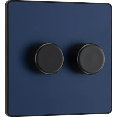 Image of BG Electrical Evolve Light Switch, Dimmer, 2G Double