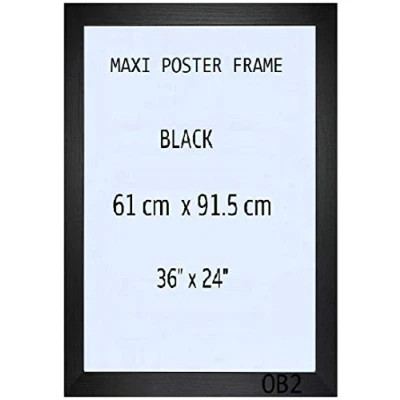 Image of Maxi Matt Black Poster Frame (Black, 61 cm x 91.5 cm(36 24))