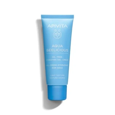 Image of Apivita Aqua Beelicious Oil Free Moisturizer 40ml Natural Face for Oily Skin with Honey &amp; Flowers Dewy skin, Long lasting Hydration, Oiliness Non Comedogenic