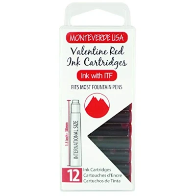 Image of Monteverde G305VR 12 Standard Ink Cartridges Valentine Red