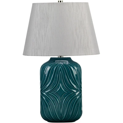 Image of Muse Turqse 1 Light Table Lamp Turquoise, E27