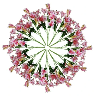 Image of Leaf Large Artificial Stargazer Style Lily Plant