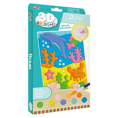 Image of Galt, 3D Paint It Ocean, Your Own Sets For Kids, Ages 6 Years Plus, 21 x 14.8 cm