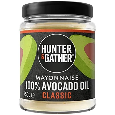 Image of Hunter &amp; Gather Avocado Oil Mayonnaise 250g Seed Free I Made with Pure and British Range Egg Yolk Paleo, Keto, Sugar Gluten Mayo