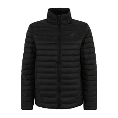 Image of 4F Men&#039;s H4Z22 Kump003 Coat, Deep Black, L