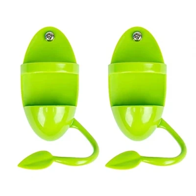 Image of DONGKER 2pcs Bird Cage Feeding Cups, Hanging Cuttlefish Bone Holder with Perch Stand for Birds Cockatiels Parakeet Turtles Tortoise Snails