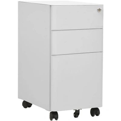Image of vidaXL Mobile File Cabinet Light Grey 30x45x59 cm Steel