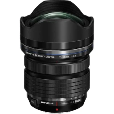 Image of Olympus M.Zuiko Digital ED 7 14 mm F2.8 PRO Lens, Wide Angle Zoom, Suitable for All MFT Cameras (Olympus OM D &amp; PEN Models, Panasonic G Series), Black
