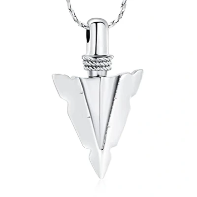 Image of Minicremation Mjolnir Thors Hammer Urn Necklace for Ashes Men Celtic Nordic Viking Cremation Jewelry Women Keepsake Memorial Pendant (Silver A)