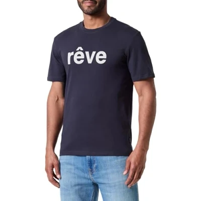 Image of ONLY &amp; SONS Men&#039;s Onskarter Reg SS Tee T Shirt, Dark Navy, S