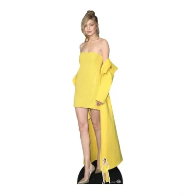 Image of Star Cutouts Ltd CS769 Lifesize Cardboard Free Desktop Cutout of Gigi Hadid 182cm Tall, Solid, Multi Colour, Regular