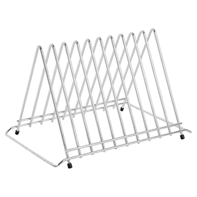 Image of Hygiplas Chopping Board Rack of Sturdy Stainless Steel 10 Slots