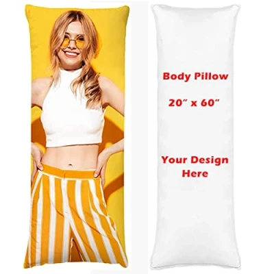 Image of Custom Pillow with Picture Personalized Photo Long Body Pillowcase,Two Sides Design Cushion Cover, DIY Case Zipper Love Keepsake Gifts, 20&quot;X60&quot; 50X150cm