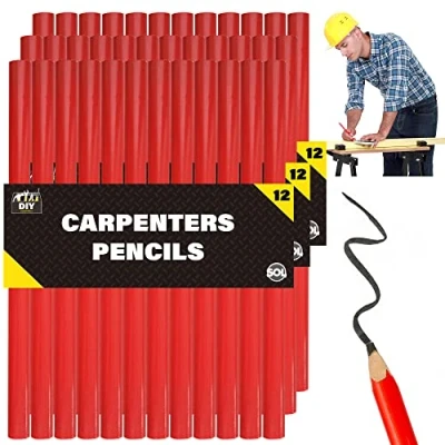 Image of SOL 36pk Work Pencils for Builders, Carpenters Marking Electrician, Tradesman, Joiners Pencil, Construction Builders Carpenter