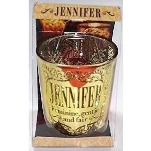 Image of History &amp; Heraldry Personalised Metallic Candle Pot Votive/Tealight Holder Jennifer