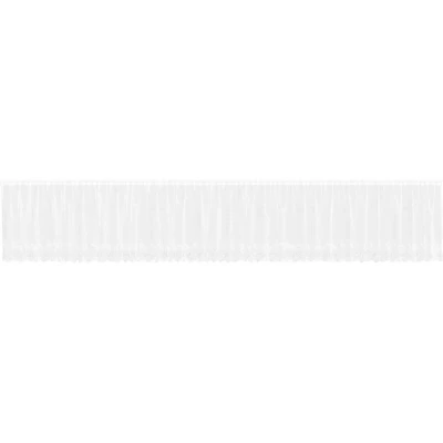 Image of Lace Curtain with Curtains Floral White 900 x 120 cm Polyester Vidaxl