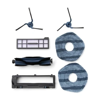 Image of Replacement Parts Kit for eufy X10 Pro Omni Robot Vacuum, Roller Brush with Bristles and Rubber, Guard, 2 Side Brushes, Washable Filter, Mop Cloths
