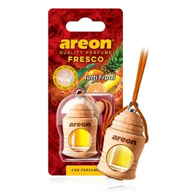 Image of Areon Fresco Car Tutti Frutti Aroma Perfume Tree Air Freshener HOME OFFICE (Pack of 3)