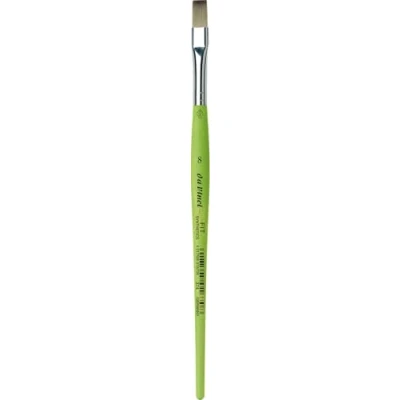 Image of Da Vinci 374 Series Flat Brush, Synthetic Fiber, Green, 19.1 x 0.76 30 cm