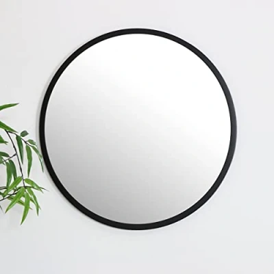 Image of Melody Maison Round Black Wall Mirror 50cm x