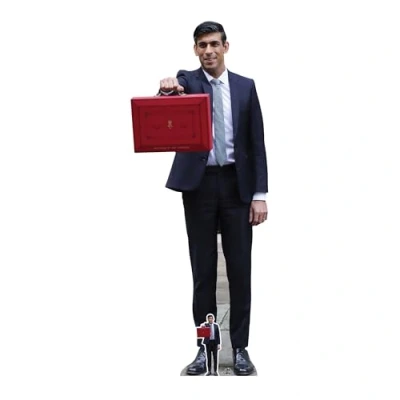 Image of Star Cutouts Ltd CS833 Lifesize Rishi Sunak Cardboard Cutout with Free Mini Standee Perfect for Fans, Friends, Parties &amp; Family, Solid, Multi Colour