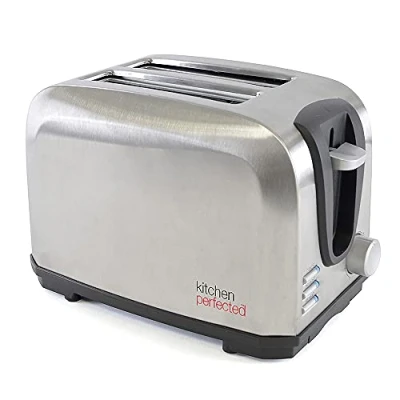 Image of KitchenPerfected 2 Slice Wide Slot Toaster Brushed Steel E2019BS