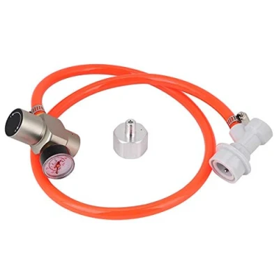 Image of Tr21x4 Co2 Mini Gas Regulator Keg Stainless Steel Adapter Pressure Gauge Charger Kit Soda Accessories
